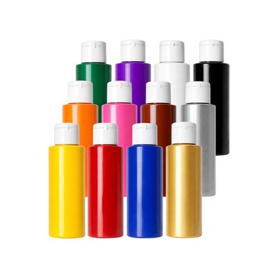 Stofffarben-Set mit 12 lebendigen Farben je 60ml. Waschfeste Textilfarben