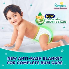 Pampers Medium Pants 152 Pack Anti Rash Aloe Vitamin E Overnight Dry Diapers