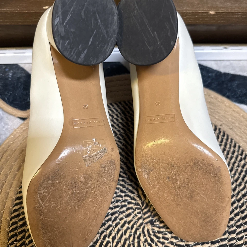 Botines Marc Jacobs Rocket Chelsea blancos tacón redondo talla 38 Foto 4 de 4