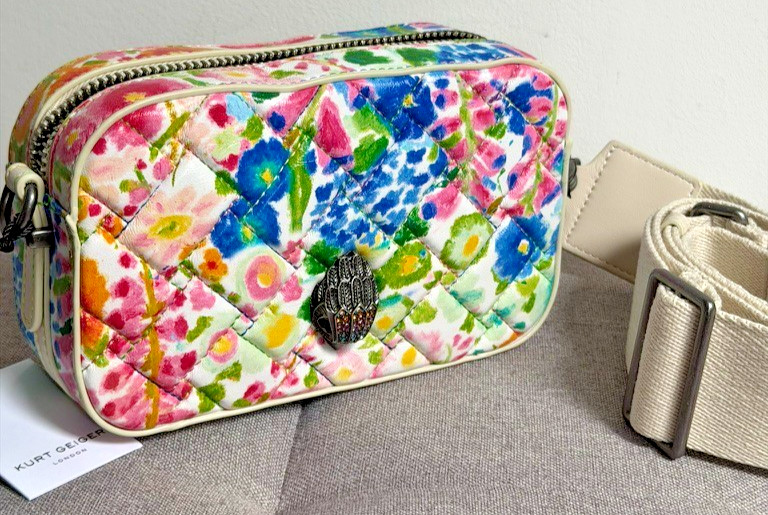 Kurt Geiger Leather Floral Couture Small Kensington Camera Bag NWT RP£169 Free🚚