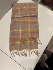 Women 100% CASHMERE SCARF MADE IN SCOTLAND Multicolor Design 12x68