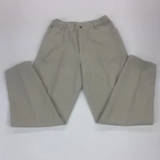 Vintage Womens Size 14 Average Gitano Jeans Tan Khaki Tapered Denim EUC