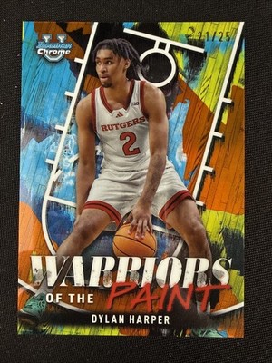 Dylan Harper Rookie 2025 Bowman U Chrome Warriors of the Paint Orange /25 #WP-9