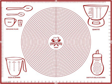 Spianatoia per Impastare 80X60 Disegno Italiano Misure in CM - Tappetino Da Forn