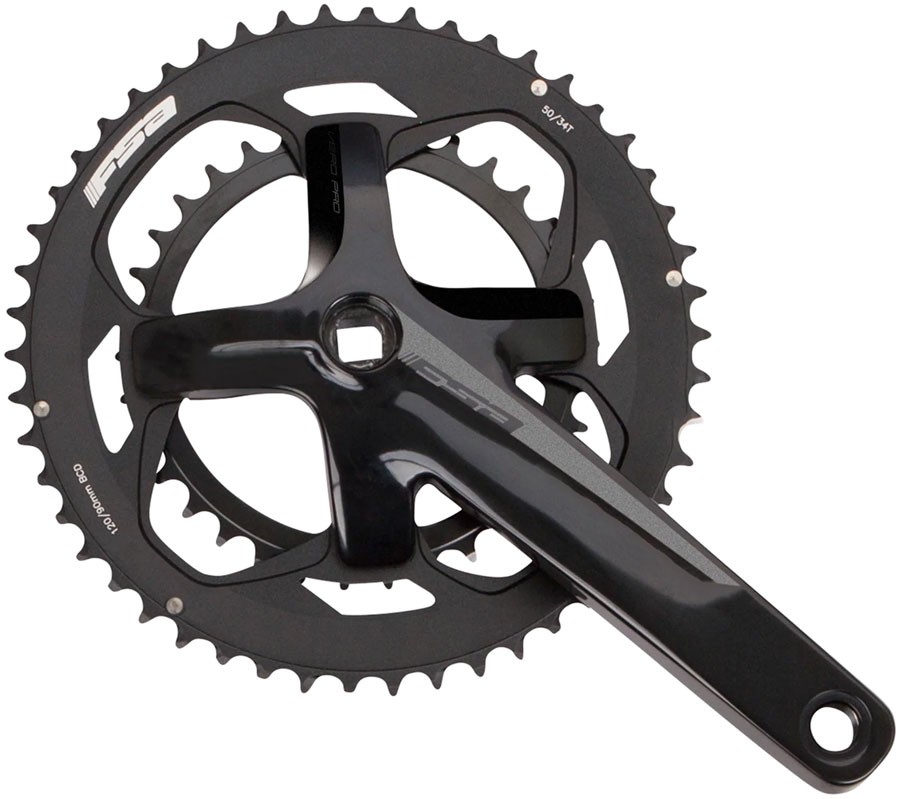 FSA Vero Pro 2x Crankset with 50/34T Alloy Chainrings, 170mm
