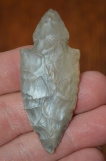 Classic gray hornstone Woodland Turkeytail Central Indiana 2.5 x 1 Finely Made