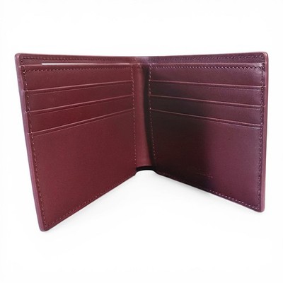 S.T. Dupont 093000W Wine Grain Leather 6 CC Bill Holder Mens