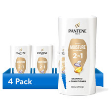 4Pack Pantene Pro-V Daily Moisture Renewal 2 in 1 Shampoo Conditioner, 17.9 Oz