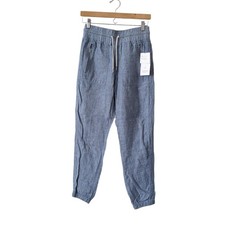 NWT Athleta Women's Chambray Pants Size 2 Cabo Linen Jogger Blue Lightweight New