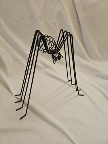 Christopher Radko Halloween Black Spider Glitter Ornament Stand Holder Retired - Picture 1 of 5