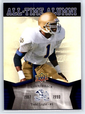 2013 Upper Deck Notre Dame Todd Lyght All Time Alumni Insert #ATA-TL