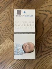 Lot of 3 Miracle Blanket Swaddle Wrap - Solid Heather Gray