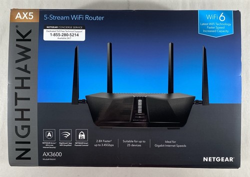 NETGEAR Nighthawk AX5 AX3600 RAX41 WiFi 6 Router - A++ CONDITION - FREE SHIPPING