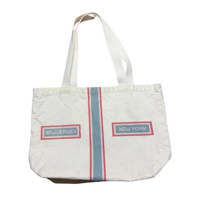Fishs Eddy New Jersey New York Graphic Print Cream Tote