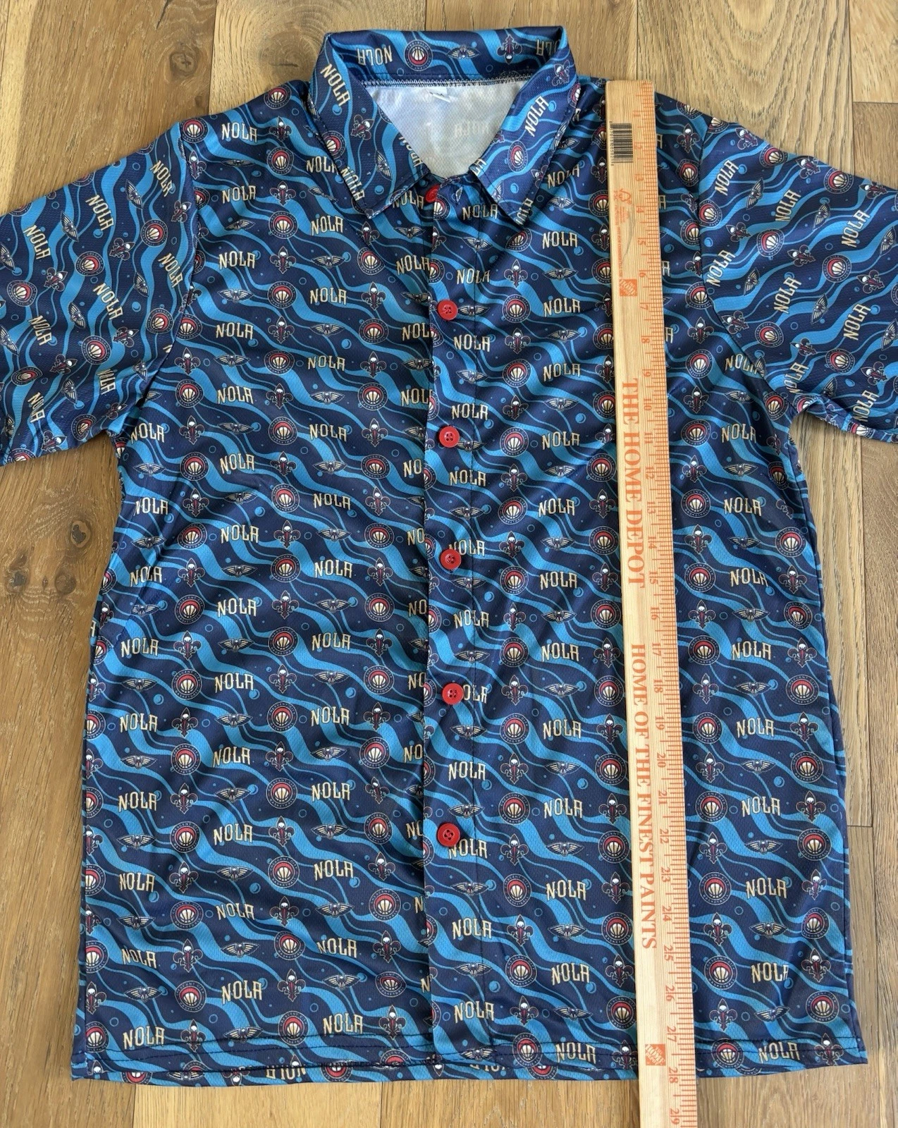 New Orleans Pelicans Button Down Hawaiian Shirt NBA Size Medium M