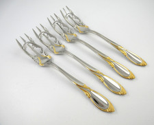Yamazaki CACHE GOLD 4 Salad Forks Glossy Stai...