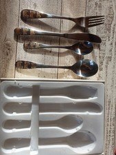 KINDERBESTECK 4 Tlg 18/10 Edelstahl Entchen