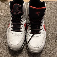 AND1 Men's Maverick Basketball High-Top Sneakers, White Red US Size 11.5