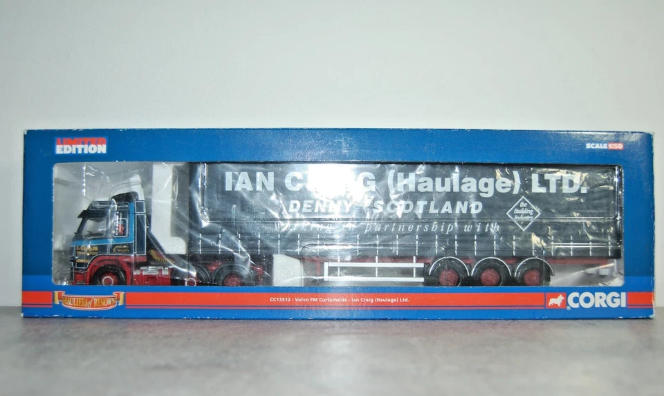CORGI CC13512 VOLVO FM  CURTAINSIDE IAN CRAIG (HAULAGE) LTD. - LIMITED EDITION - Image 2 of 4
