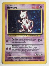 Pokémon Mewtwo Holo Rare Base Set 010/102 EN 1999 60 HP Psychic
