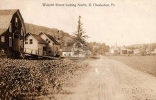 East Charleston VT Vermont Wolcott Street View 1914 RPPC Photo Postcard COPY