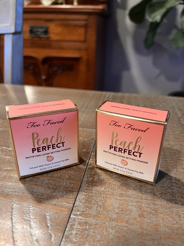 Too Faced 0.12oz Peach Perfect Mattifying Loose Setting Powder Translucent (2pk) - Image 3 of 3