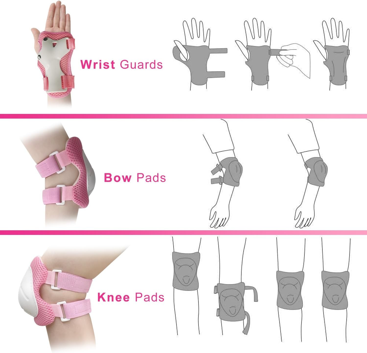 Kids Protective Gear Knee Pads for Kids Protective Gear Set Knee & Elbow Pads