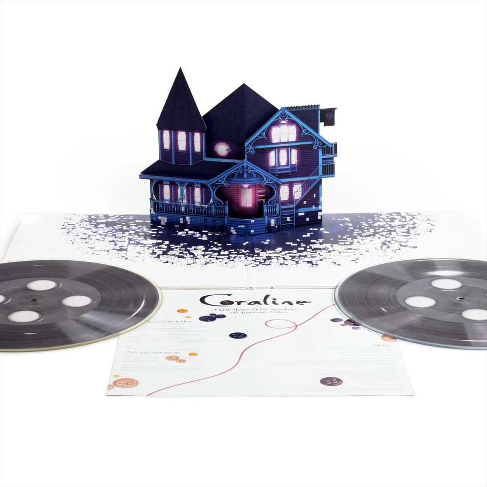 Coraline Original Soundtrack Vinyl 2LP Black Button Limited Edition Picture Disc - Image 3 of 4