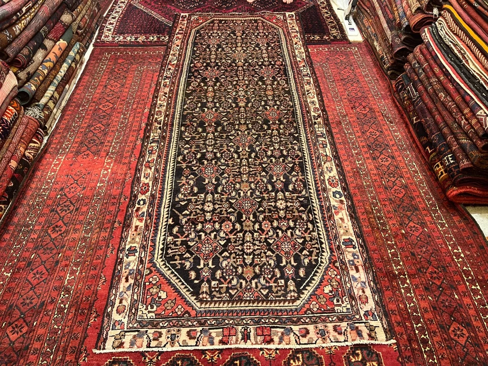 Tapete antigo Karabagh corante vegetal natural cáucaso 110 x 275 cm ARTIGO DE COLECIONADOR - Imagem 3 de 4