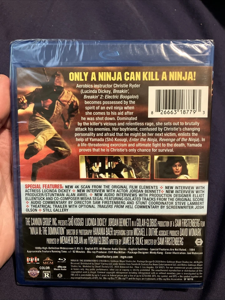 NINJA III 3 THE DOMINATION Blu-ray Collector's Edition Sequel to Enter the Ninja - Image 3 of 4