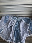 Vintage 70s Prairie Dress Blue Gingham Gunne Sax Style Lace Vest And Skirt