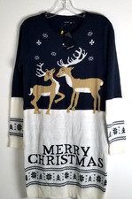Esmara Womens Merry XMAS Knit Reindeer Sweater Dress Small S NWT New