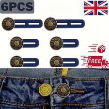 6PCS Button Waist Extender for Jeans Trousers Pants Adjustable Waist Extension