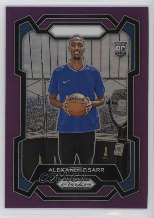2024-25 Panini Prizm Draft Picks Purple 68/75 Alexandre Sarr #52 Rookie RC 0ud4