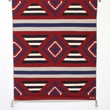 Rote Navajo Häuptling Decke Teppich Südwesten 100 % Wolle Indianer Teppich, 4...