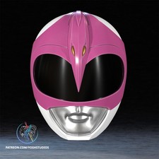 Power Rangers Pink Ranger Cosplay Helmet Display Wearable Magnet Ready Unpainted