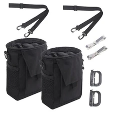  Tactical Dump Pouch,Utility Tool Bag Molle Pouches with Plastic Black (2-Pack)
