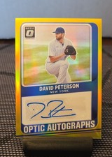 2021 Panini Donruss Optic -Optic Autographs David Peterson #OA-DP Gold Prizm /10