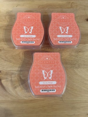 Scentsy Go Go Mango Wax Bars Lot of 3 New Sealed
