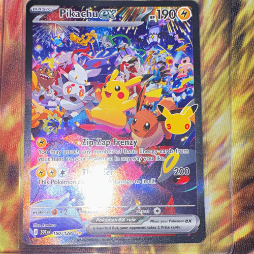 Pokemon TCG 2023 Scarlet & Violet Pikachu ex 150/128 Full Art Holo Rare