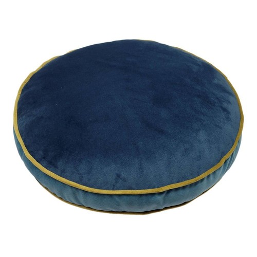 15" Chelsea Tricolor Round Throw Pillow Blue - Edie@Home - Picture 3 of 5