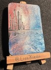 ACEO Original New York Cityscape American Pride America City Wax Painting — photo 3