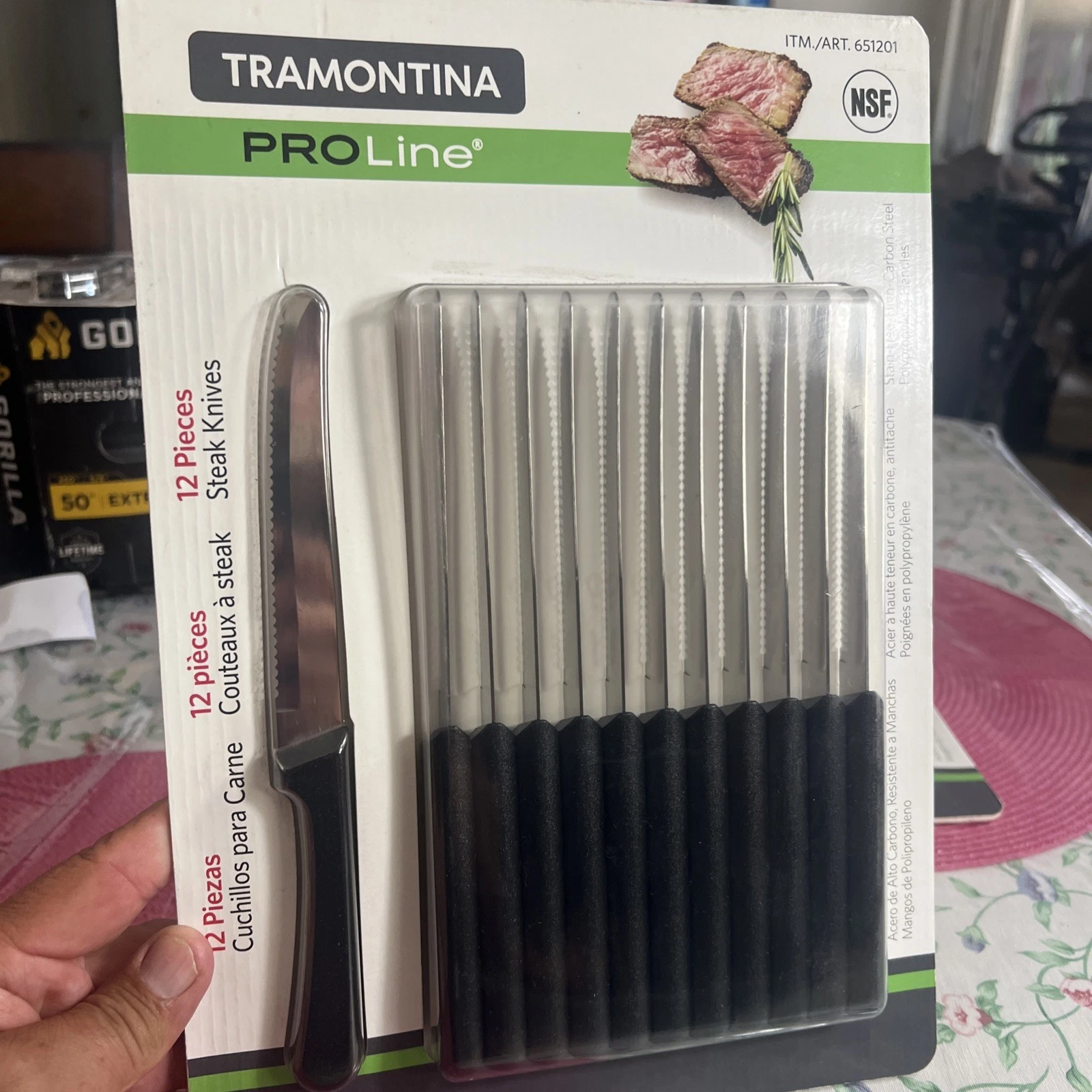 Tramontina ProLine Steak Knives, High-CarbonStainless Steel, 8 Pieces New Sealed