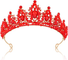 Crystal Tiara Crowns for Women Wedding Birthday Halloween Headband
