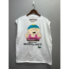 Vintage South Park Cartman Shirt Beefcake Comedy Central 1998 Tank Tee 90s XL