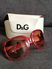 Occhiali Da Sole D&G Donna DD3021 Anni 2000 Y2k Style Rosso acetato Con Custodia