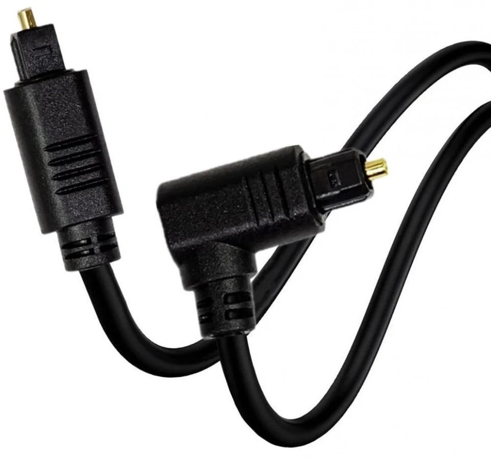 Optical Male to Male Angled Audio Cable for Sound Bars Home Theatre 2m - Image 2 of 4
