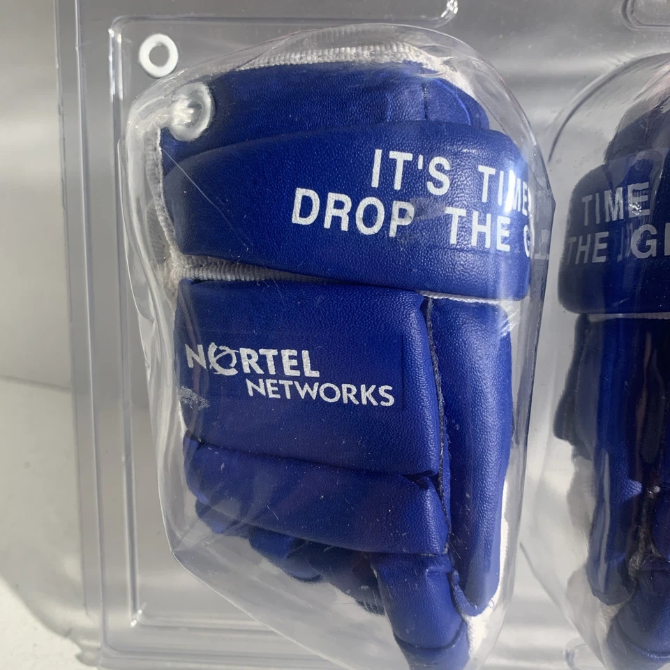 Mini guantes de hockey promocionales VIC Rawlings Nortel Networks paquete sellado Foto 3 de 4