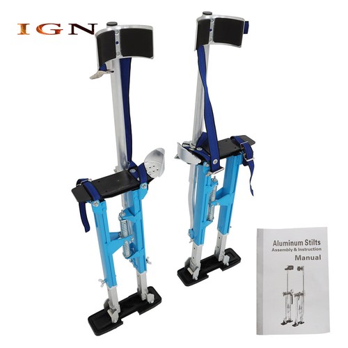Drywall Stilts Lightweight Aluminum Blue For Putting Up Drywall 18''-30''