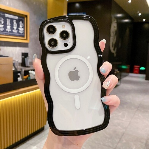 Magsafe Magnetic Curly Wavy Clear Case For iPhone 16 15 14 Pro Max 13 12 Cover - Picture 12 of 29